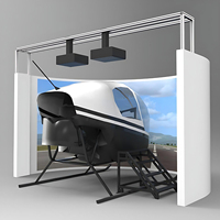 Simulateur de vol d'hélicoptère professionnel Robinson R22 R44