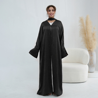 Abaya d'été Loriya, vêtements islamiques, robes pour femmes, abaya modeste, robe musulmane pour femmes, abaya ouverte, tissu doux avec manches en dentelle