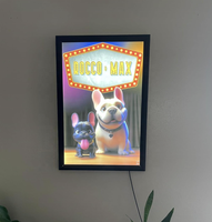 Taille personnalisée 24x36 27x40 Affiche de film de théâtre Cadre à pression noir Boîte à lumière LED Signe Décoration murale Boîte à lumière LED Affichage