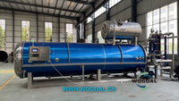 Stérilisateur d'autoclave de cornue de nourriture par lots horizontaux avec les paniers 304 d'acier inoxydable de double porte
