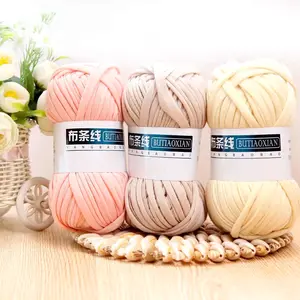 Wholesale Hand Knitting Yarn Solid Color T-shirt Yarn Crochet Yarn