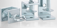 Galvanized Iron Pipe Clamp square U-bolt / C Clamp Fastener