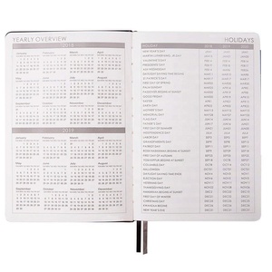 Agenda personnalisable de cahier de budget hebdomadaire A5 avec couverture rigide en PVC vert 100gsm fermeture à glissière porte-carte <span class=keywords><strong>boucle</strong></span> de stylo sur la colonne vertébrale - Product Image 4