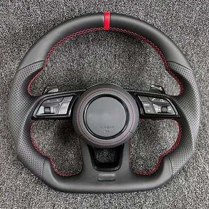 Volant sport de luxe en cuir et fibre de carbone compatible Audi Golf Land Cruiser pour A3 A4 A5 RS3 <span class=keywords><strong>S3</strong></span> Q5 TT R8 - Product Image 1