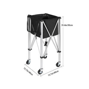 Chariot à balles de <span class=keywords><strong>tennis</strong></span> et de pickleball léger et pliable avec roues, panier à balles pliable pour l'entraînement sportif en plein air - Product Image 2