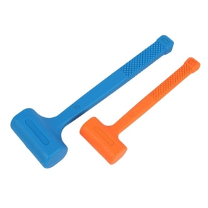 Martillo de golpe directo Uni-cast de 1LB, 2LB, 3LB, 4LB, de alta resistencia, con cabeza moldeada de una pieza, relleno de bolas de acero, mango ergonómico naranja - Product Image 1