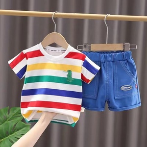 Costume d'été pour garçon - Ensemble élégant, garçonnier et tendance en deux pièces pour enfants, vêtements pour enfants à <span class=keywords><strong>la</strong></span> mode - Product Image 3