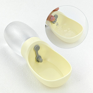 Pet <b>Water</b> Bottle With Folding Cup Portable Outdoor Dog Travel <b>Water</b> <b>Container</b> Eco Friendly Pet Supplies Gray Yellow Green - Product Image 2