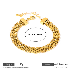 Women's 18K <b>Gold</b> Plated Tennis <b>Bracelet</b> With Zircon Channel Setting Stainless Steel Classic <b>Bracelet</b> 10.5 Inch - Product Image 4