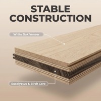 High-Silent Anti-Static White Oak Russian Oak Imported Full Birch Hardwood Multilayer Flooring 1900X190X14mm Outdoor Park