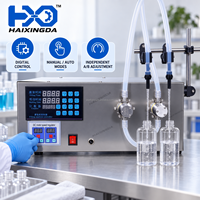 Machine de remplissage de liquides semi-automatique à double buse avec pompe magnétique, remplisseur de bouteilles de bureau pour eau, huile légère, parfum et boissons