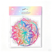 Autocollant de fenêtre découpé à la forme attrape-soleil, adhésif en vinyle arc-en-ciel, prisme, imperméable, personnalisable, autocollants adhésifs pour fenêtre, attrape-soleil