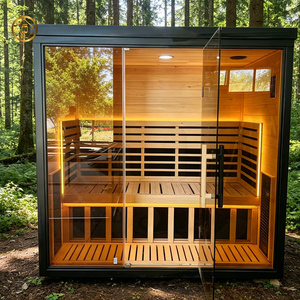 Sauna a vapore e sauna secca a legna per 10 persone, con funzione di bruciatura lontana dal fuoco e drenaggio linfatico, tipo Bagno Turco, Rocky Balboa, Casa Prefabbricata - Product Image 2