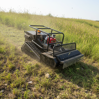 Tondeuse robot agricole à essence télécommandée EPA Euro 5 CE, à prix abordable, avec broyeur à fléaux