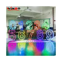 Winbo Gratis Ontwerp Rgb Neon Nummers Borden Staan En Hangen Dropshipping Geen Moq Logo Letters Grote Flex Custom Neon Nummers