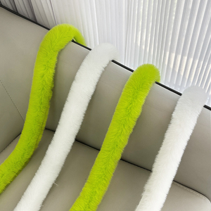 Bandes de <span class=keywords><strong>fausse</strong></span> fourrure de castor pour sapin de Noël, idéales pour les accessoires DIY faits main avec bords frangés - Product Image 2