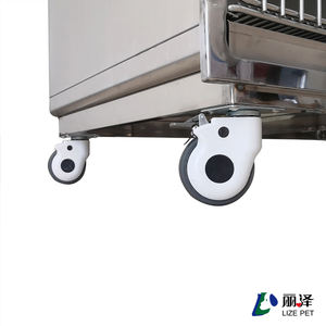 Attrezzatura veterinaria per animali domestici in acciaio inox e cartone di legno gabbie per cani di piccola dimensione ICUs per animali domestici in argento e metallo - Product Image 6