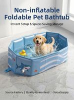 Piscine portable pour animaux de compagnie en PVC, baignoire pliable pour chiens, baignoire pliable pour animaux de compagnie pour chiens et chats, piscine d'eau pour l'intérieur et l'extérieur