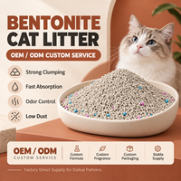 Litière pour chat en bentonite de sodium écologique de qualité supérieure, en forme de boule, sans poussière, à agglomération rapide, contrôle des odeurs, hautement absorbante, OEM ODM