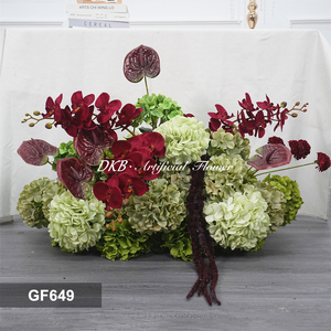 DKB Handmade Plastic Artificial <b>Flowers</b> Decor Wholesale Customized Yellow Floral Runner Table Centerpiece for Wedding Graduation - Product Image 3