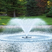 Fontaine musicale flottante d'extérieur Water Faery en acier inoxydable 304, installation facile, aucun fondation requise pour lac ou étang