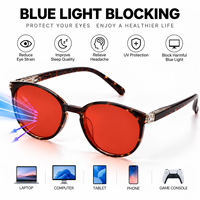 Lunettes anti-lumière bleue à verres rouges pour jeux sur ordinateur, conduite, protection UV, monture écaille, personnalisables OEM