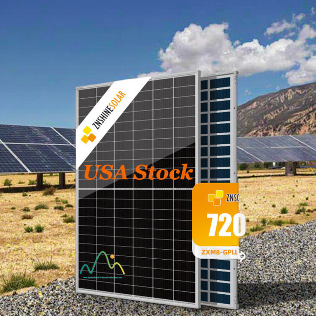 ZNSHINE Solar Panel Topcon Hjt Bifacial Dual Glass 700Watt 700W 720W 730 Watt Photovoltaic Mono Solar Panels USA Warehouse