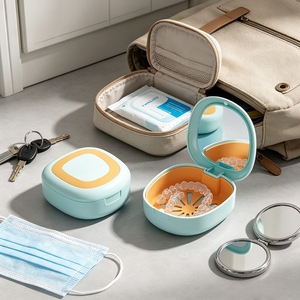 Contenitore per la Pulizia con Specchio per Porta-Mentoniere, Porta-Protesi, Protesi Parziali - Product Image 3