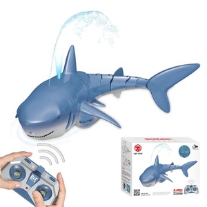 2.4GHz RC thuyền phun nước cá mập có thể sạc lại điện cao mô phỏng điều khiển từ xa cá mập bơi đồ chơi cho trẻ em - Product Image 1