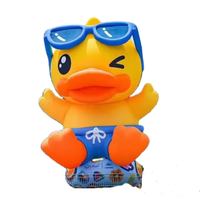 Canard en caoutchouc gonflable de canard jaune gonflable géant adapté aux besoins du client de publicité à vendre