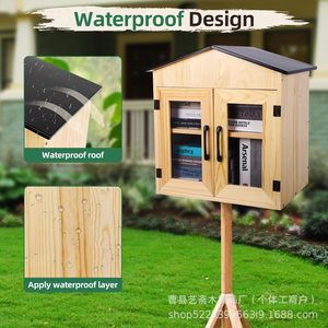 Wooden Outdoor Mail Storage Box Single Double Layer <b>Wall</b> <b>Mounted</b> Patio <b>Display</b> <b>Cabinet</b> For Home Garden Use - Product Image 3