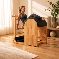 Chaise de Pilates Wunda professionnelle en bois de chêne Joyfit avec pédale fendue, résistance à ressort, mouvement de précision, haute qualité, portable pour la gym