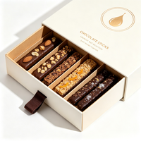 Caja de cartón ecológica rígida de lujo para chocolates, con compartimentos para dulces, trufas y bombones, para San Valentín, con impresión personalizada, suministro de fábrica.