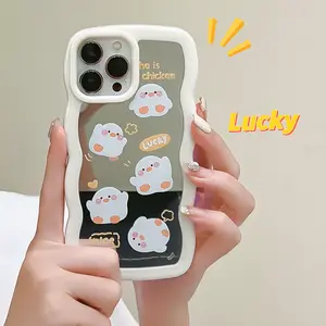 เคสโทรศัพท์สไตล์การ์ตูนรูปไก่น่ารักบางสำหรับ iPhone 14 13 12 11 PRO MAX