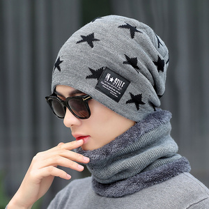 <span class=keywords><strong>Ensemble</strong></span> de bonnets et écharpes pour hommes, doux et doux, maintien au chaud - Product Image 4