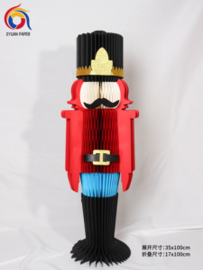 Nuevas Decoraciones Navideñas Personalizadas para Niños, Adornos de Papel Grueso Plegable Tipo Panal, Decoración Festiva para Fiestas, Santa Claus, Árbol de Navidad - Product Image 5