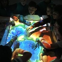 Jeux de bac à sable magique 3D intérieur, projection interactive au sol, table de projection de sable magique, projection de sable éducative pour enfants, réalité augmentée, plage de sable
