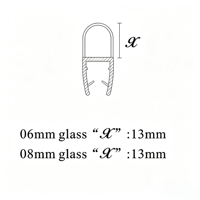 Bandes d'étanchéité ovales en PVC les plus vendues, résistantes à l'humidité, durables, faciles à installer pour portes de douche en verre, vente directe d'usine