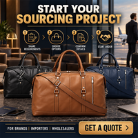 Sac de voyage en cuir synthétique personnalisé OEM avec plusieurs poches et sangle amovible pour les voyages d'affaires de week-end