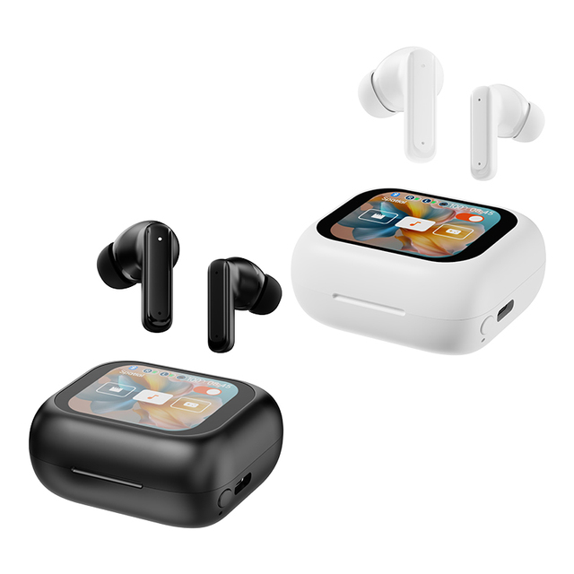 Ai Real-Time Translation Earbuds Hd Sound Led Smart Screen Tws Earphones Touch Screen