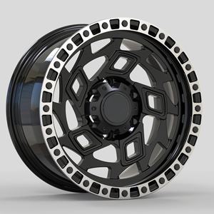 Jantes en alliage forgé Beadlock 4x4 tout-terrain <span class=keywords><strong>6x139</strong></span> <span class=keywords><strong>7</strong></span> ET30 ET40, jantes durables pour SUV et véhicules tout-terrain - Product Image 1