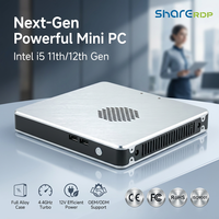 Sharerdp Nuevo y Potente Mini PC Barebone Core I5 de 11ª y 12ª Generación 12450H 1235U 1135G7, PC de Escritorio para Juegos de 12V para Negocios