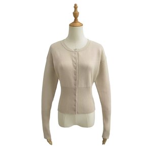 Maglione da <span class=keywords><strong>Donna</strong></span> a Maglia Stile Coreano con Maniche Lunghe Corte, Design <span class=keywords><strong>di</strong></span> Nicchia e Monopetto, Top Invernale a Vita Alta Euro-Americano - Product Image 5