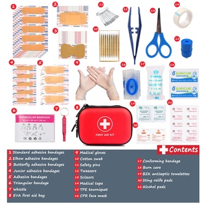 Mini <span class=keywords><strong>kit</strong></span> de primeros auxilios portátil Eva, botiquín de primeros auxilios más vendido con suministros médicos para el hogar al aire libre - Product Image 6