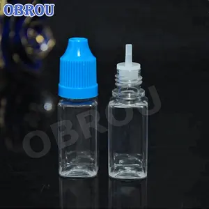 空宠物塑料10毫升15毫升30毫升矩形精油滴管瓶10毫升15毫升滴眼瓶