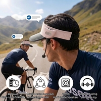   Casquette de sport à visière avec interphone de groupe instantané, alimentée par énergie solaire, à voix claire, pour le golf et les aventures en plein air