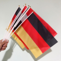 Vente en gros Mini drapeau national palestinien imprimé par sublimation avec mât en plastique