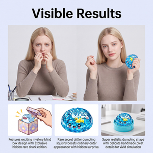 Ocean Theme Shark Dumpling Squishy <strong>Toy</strong> TPR Slow Rising Fidget Sensory Stress Relief Kawaii Gift <strong>for</strong> Kids <strong>Adults</strong> - Product Image 4