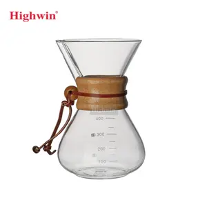 Transparent Coffee Maker Borosilicate Glass Pour Over Coffee Drip Kettle
