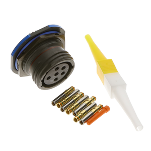 D38999-24WE6SA MIL-DTL-38999 Receptáculo para tuerca de seguridad Serie III, 6 posiciones, tamaño de pin macho 17, verde oliva, cadmio - Product Image 5